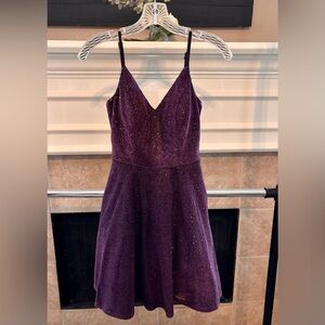 City Studio Purple Spaghetti Strap Sundress